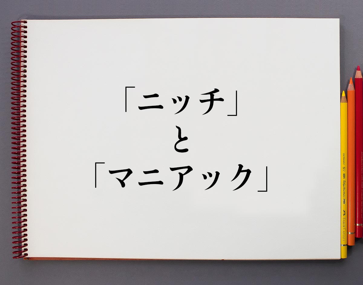 「ニッチ」と「マニアック」の違い