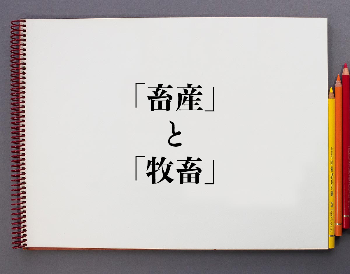 「畜産」と「牧畜」の違い