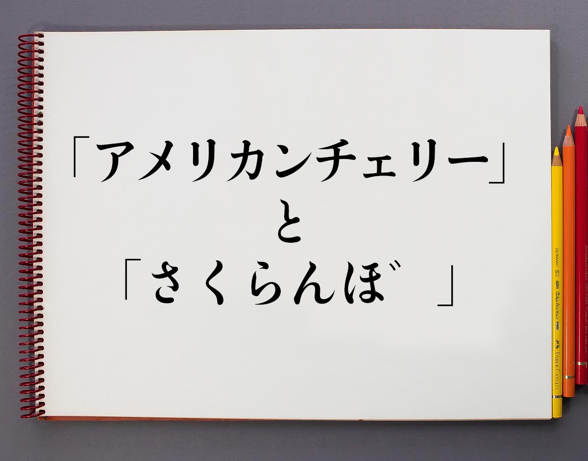 アメリカンチェリー と さくらんぼ の違いとは 分かりやすく解釈 意味解説辞典