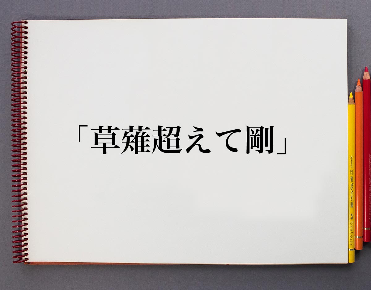 「草薙超えて剛」とは？