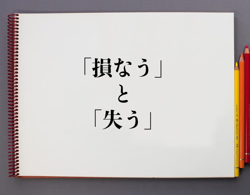 「損なう」と「失う」の違いとは?分かりやすく解釈 | 意味解説辞典